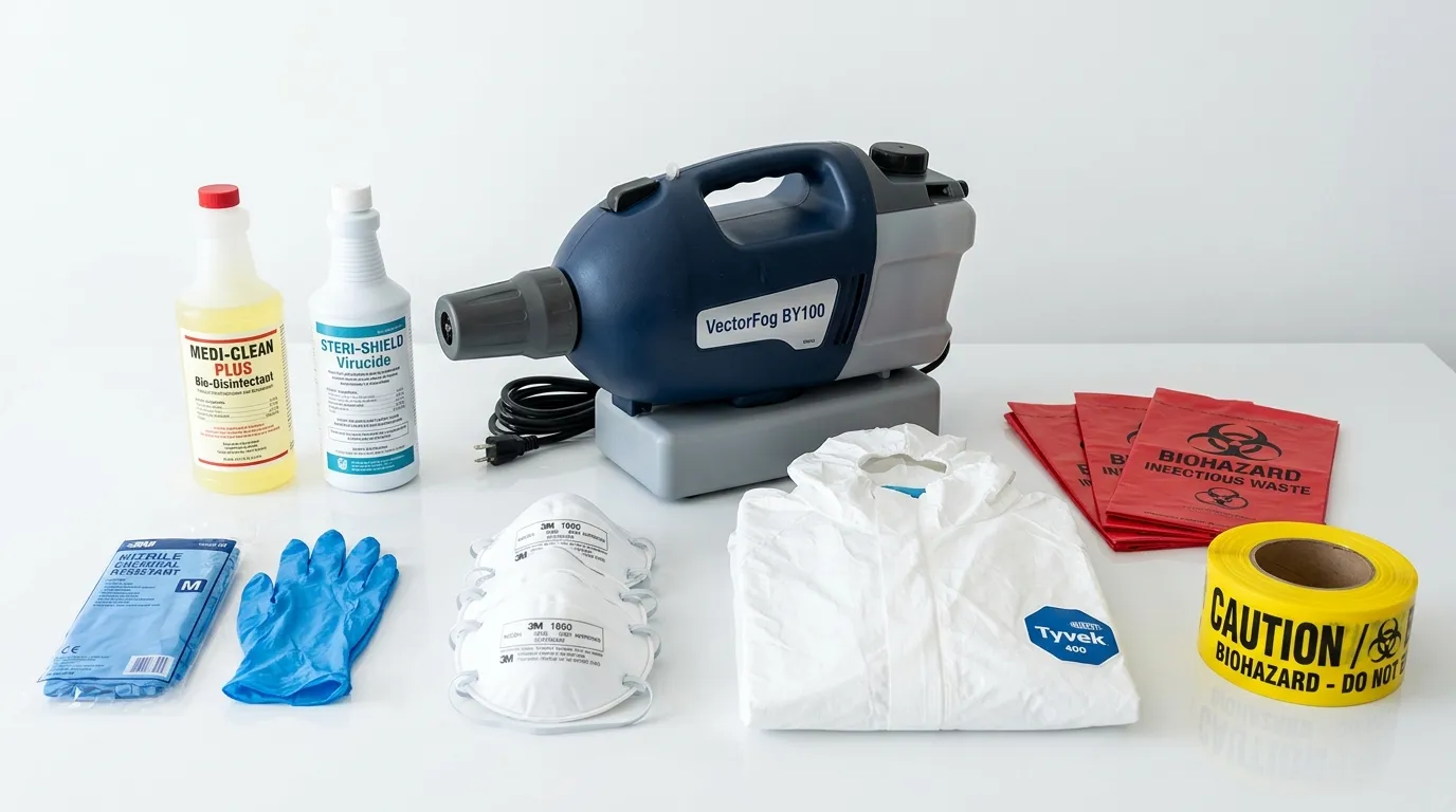 Professional biohazard remediation crew working in Ontario